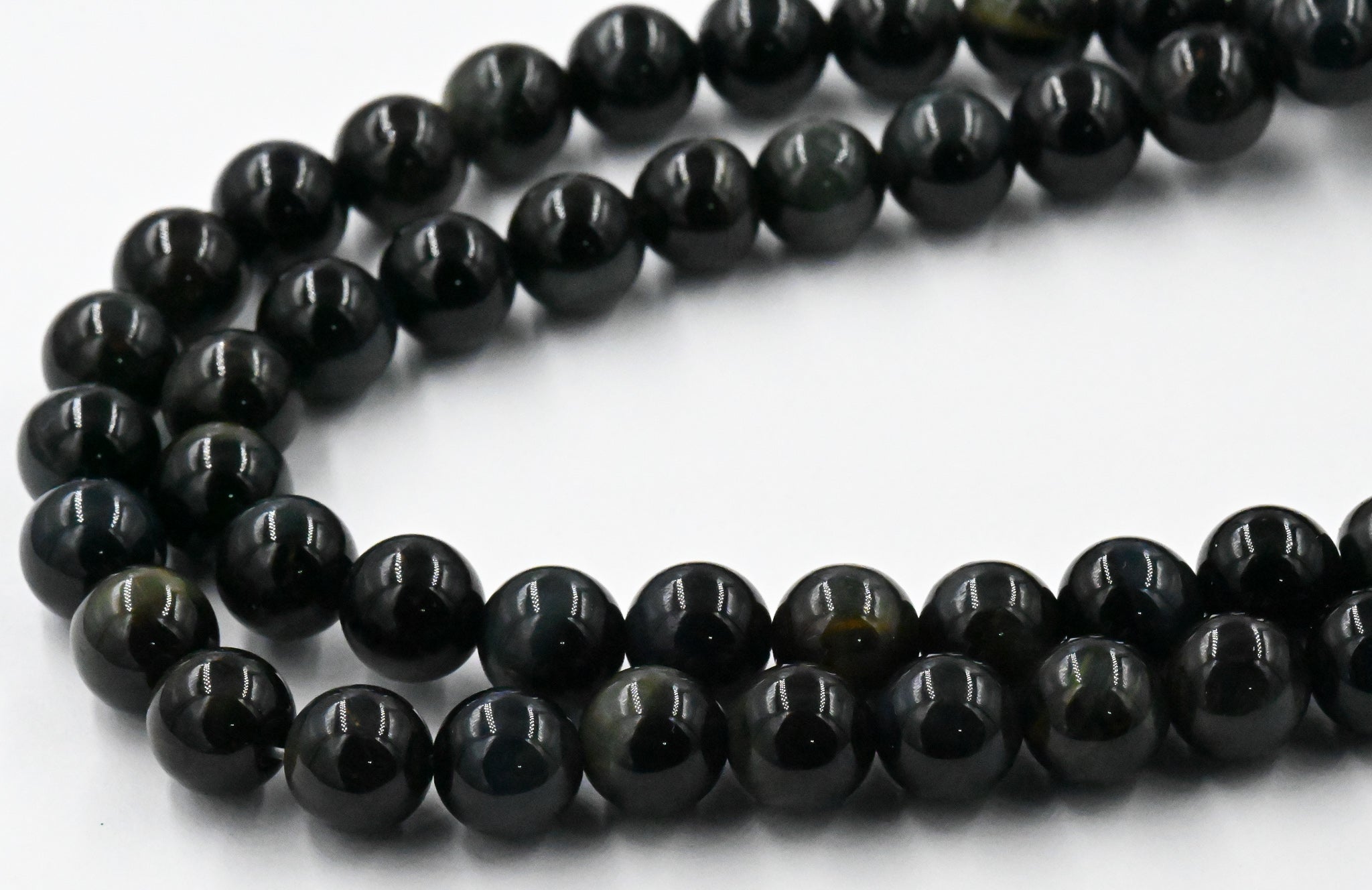 Blue Tiger Eye (A Grade) Round 6mm, 8mm -full strand