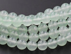 8mm Dyed Natural Jade Round Beads Honeydew Green