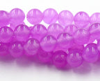Red Violet Jade, 4mm, 6mm, 8mm, 10mm Purple Jade Round Beads -15 inch strand