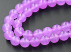 Red Violet Jade, 4mm, 6mm, 8mm, 10mm Purple Jade Round Beads -15 inch strand