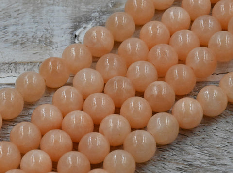 Sherbert Orange Jade, 4mm, 6mm, 8mm, 10mm Jade Round Beads -15 inch strand