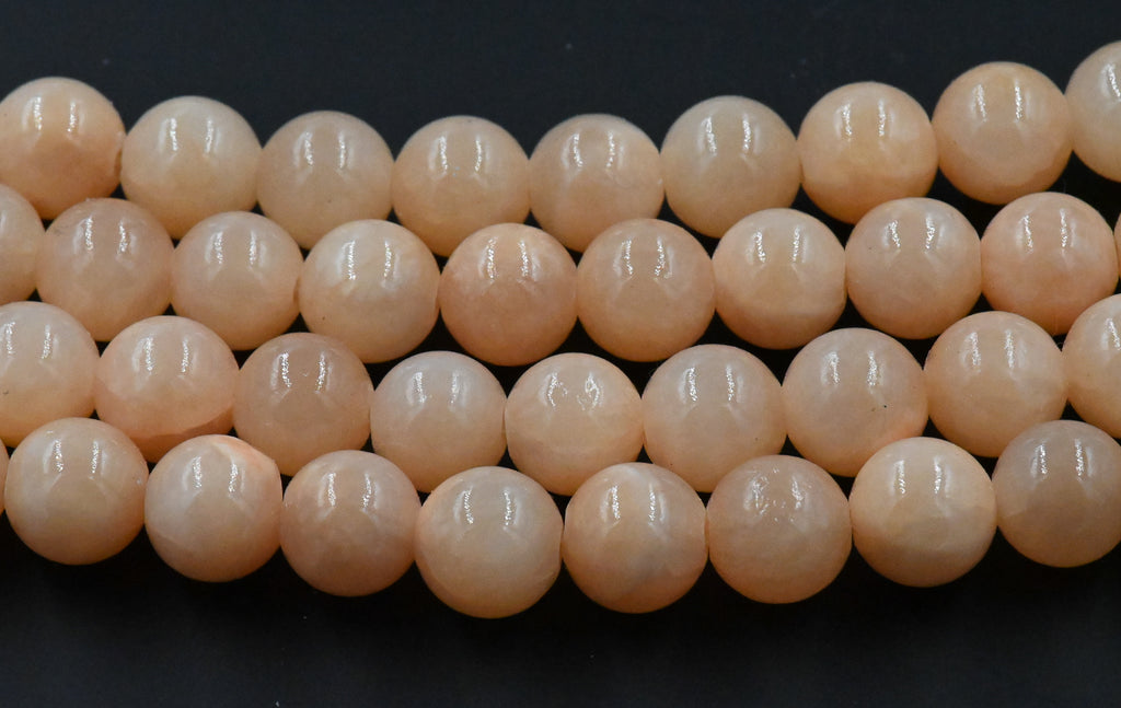 Sherbert Orange Jade, 4mm, 6mm, 8mm, 10mm Jade Round Beads -15 inch strand