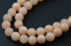 Sherbert Orange Jade, 4mm, 6mm, 8mm, 10mm Jade Round Beads -15 inch strand