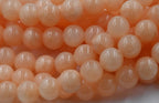 Sherbert Orange Jade, 4mm, 6mm, 8mm, 10mm Jade Round Beads -15 inch strand