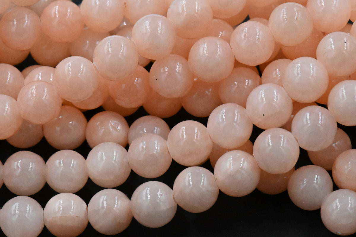 Cantaloupe Orange Jade, 4mm, 6mm, 8mm, 10mm Jade Round Beads -15 inch strand