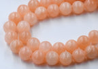Cantaloupe Orange Jade, 4mm, 6mm, 8mm, 10mm Jade Round Beads -15 inch strand