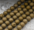 8mm Gold Druzy Agate Round  -15 inch strand