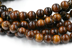 8mm Coffee Brown Jade Beads Opaque Smooth - 16 inch strand