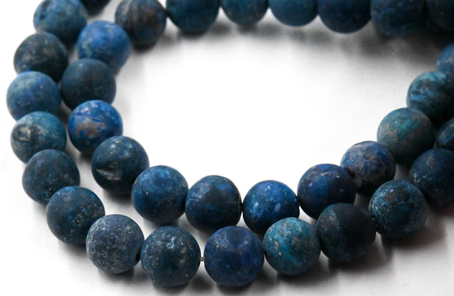 Natural Blue Turquoise 8mm Frosted Main Image