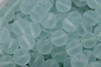 Frosted Seafoam Glass Beads 6mm, 8mm, 10mm