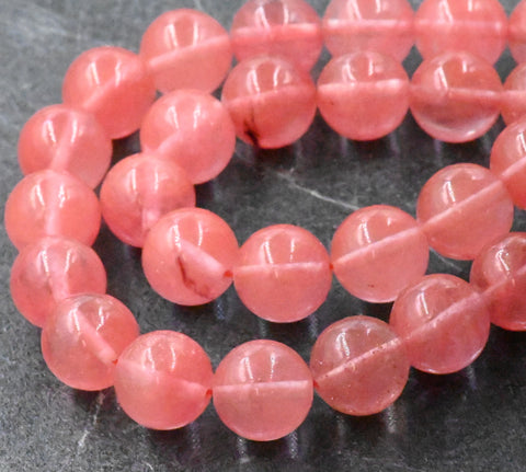 Watermelon Quartz 10mm round beads
