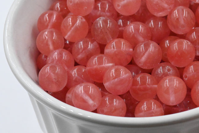 Watermelon Quartz 10mm round beads Hover Image