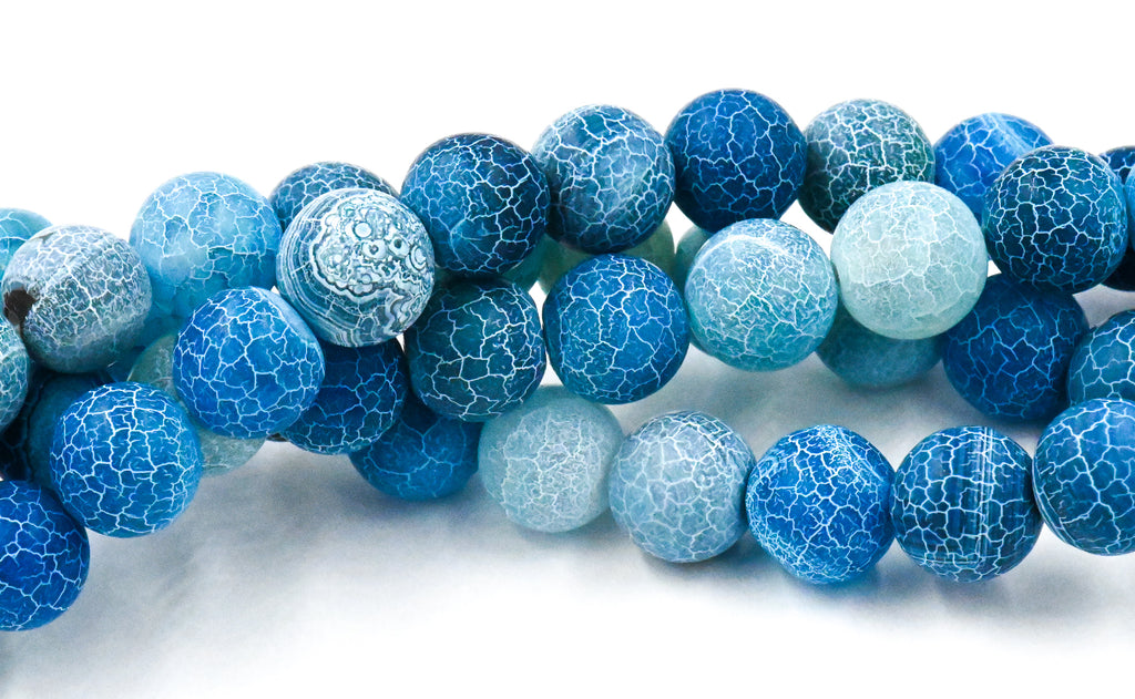 Weathered Blue Agate 10mm