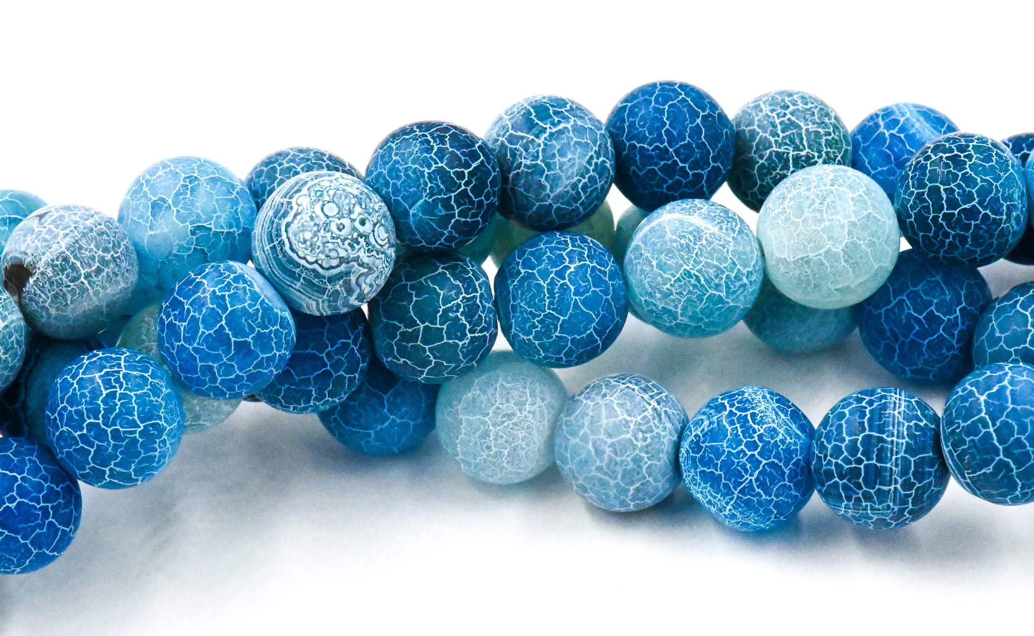 Weathered Blue Agate 10mm