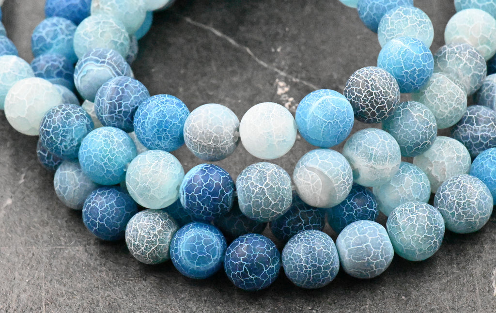 Weathered Blue Agate 10mm