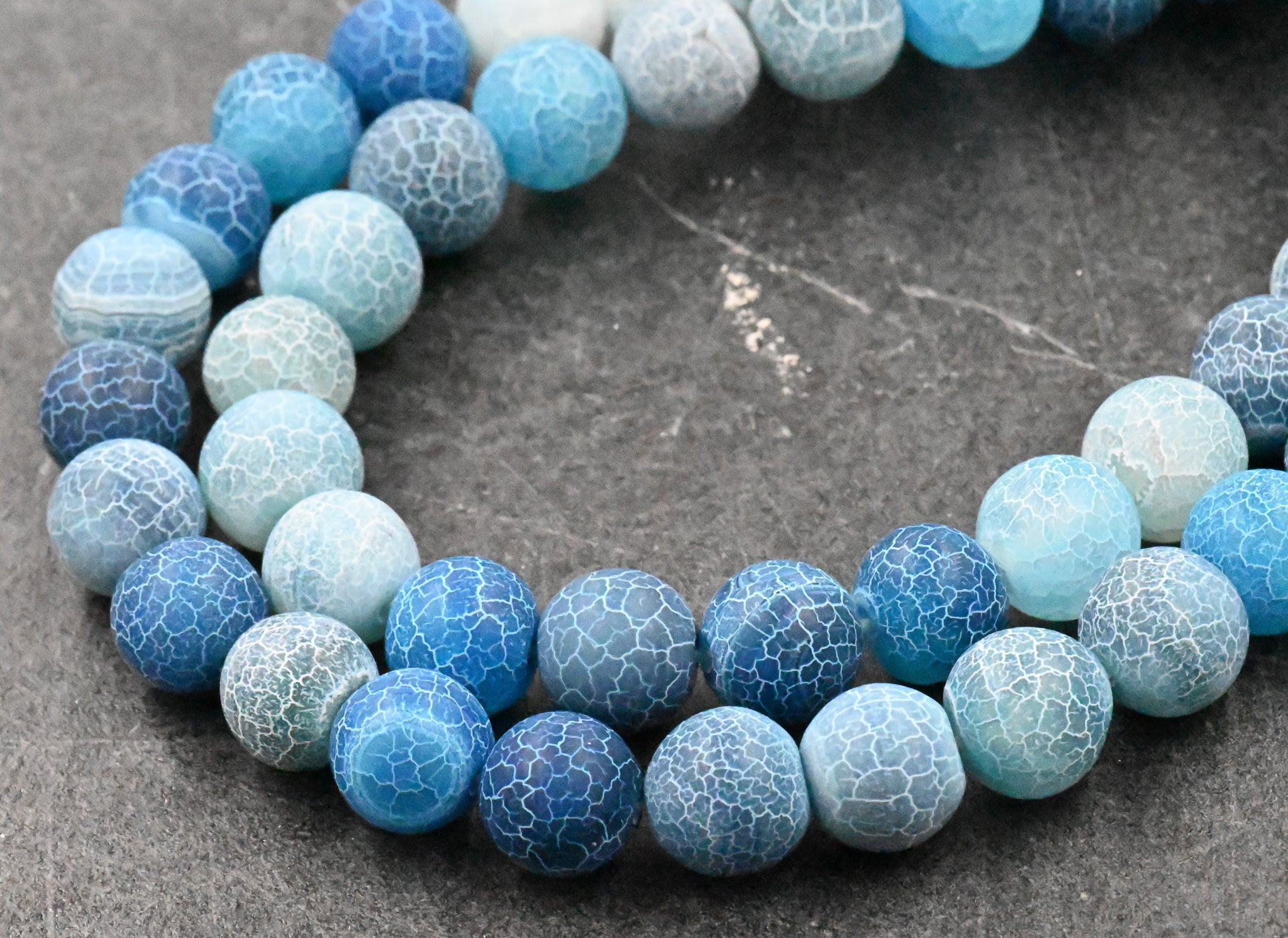 Weathered Blue Agate 10mm