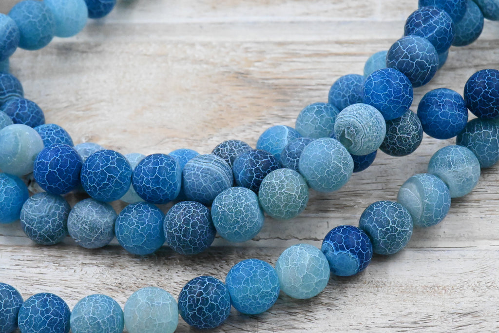Weathered Blue Agate 10mm