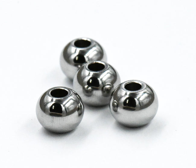Stainless Steel Spacer Beads, 3mm 4mm 5mm 6mm 8mm Silver Spacer Main Image