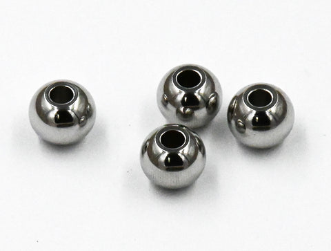 Stainless Steel Spacer Beads, 3mm 4mm 5mm 6mm 8mm Silver Spacer