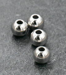 Stainless Steel Spacer Beads, 3mm 4mm 5mm 6mm 8mm Silver Spacer