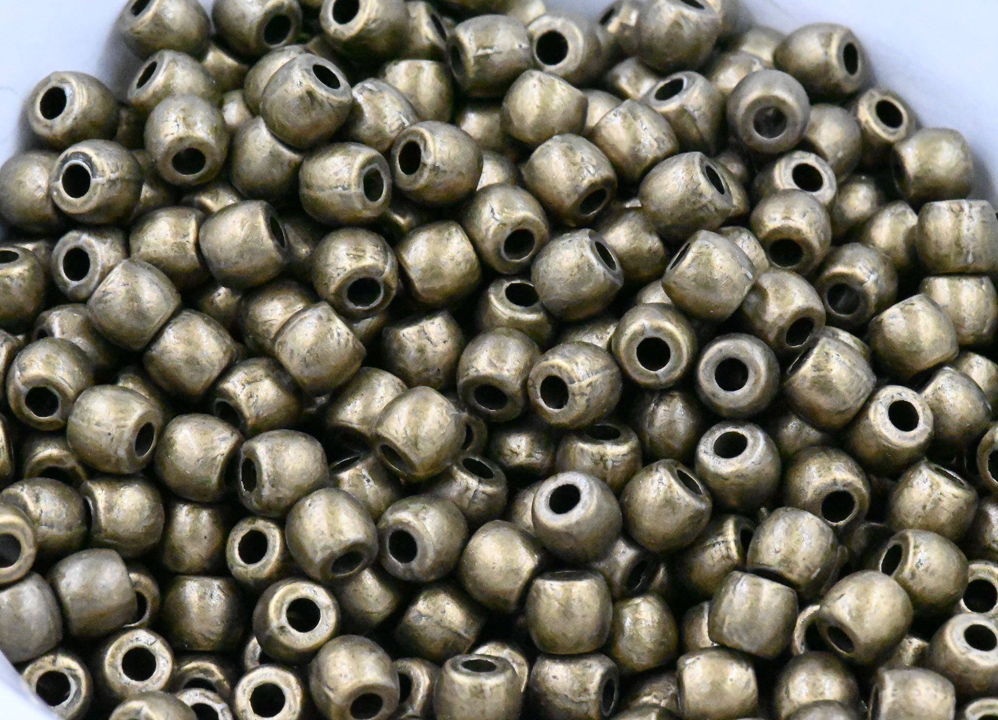 Antique Bronze, 6x5mm Barrel Spacer. Sold per pkg of 100