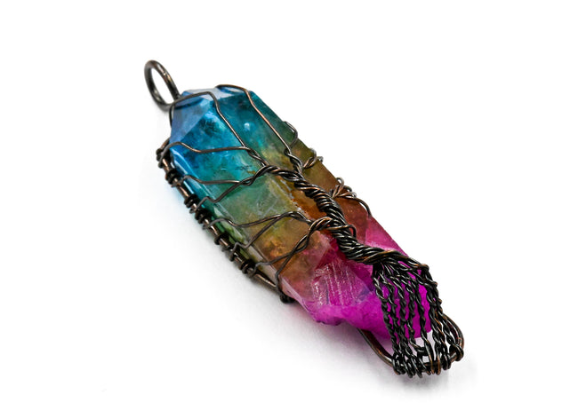 Quartz Crystal Big Wire Wrapped Pendants, 1pc Main Image