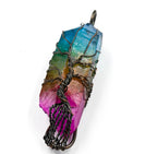 Quartz Crystal Big Wire Wrapped Pendants, 1pc