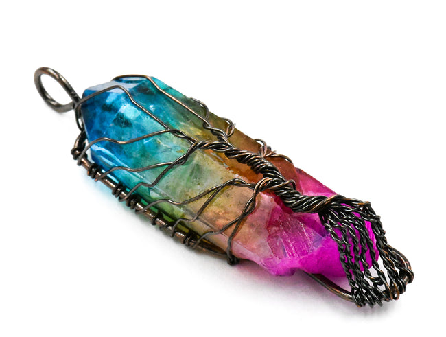 Quartz Crystal Big Wire Wrapped Pendants, 1pc Hover Image