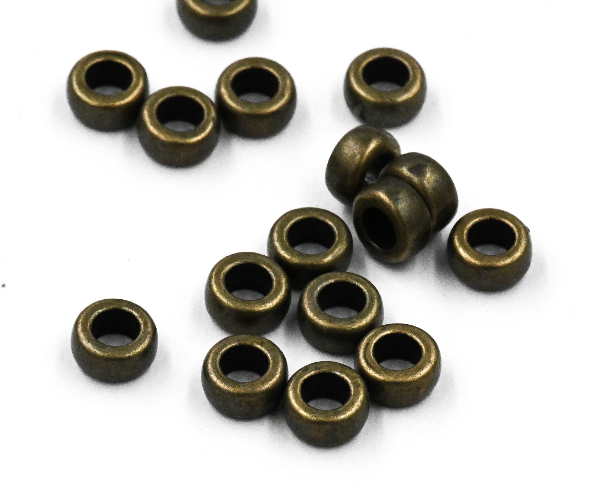 50pc, Antique Bronze, 7x4mm Rondelle Spacer