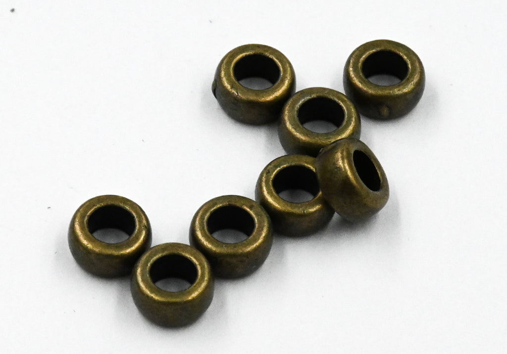 50pc, Antique Bronze, 7x4mm Rondelle Spacer