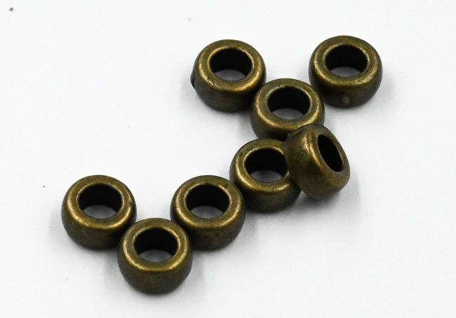 100pc, Antique Bronze, 7x4mm Rondelle Spacer Hover Image