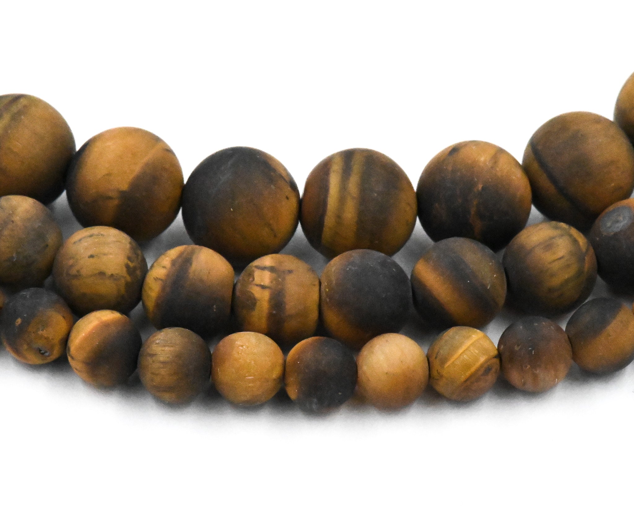 Matte Tiger Eye Beads 4mm 6mm 8mm 10mm -15 inch strand