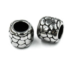 Stainless Steel Beads, Large Hole Beads, Barrel, Antique Silver, 12x11mm