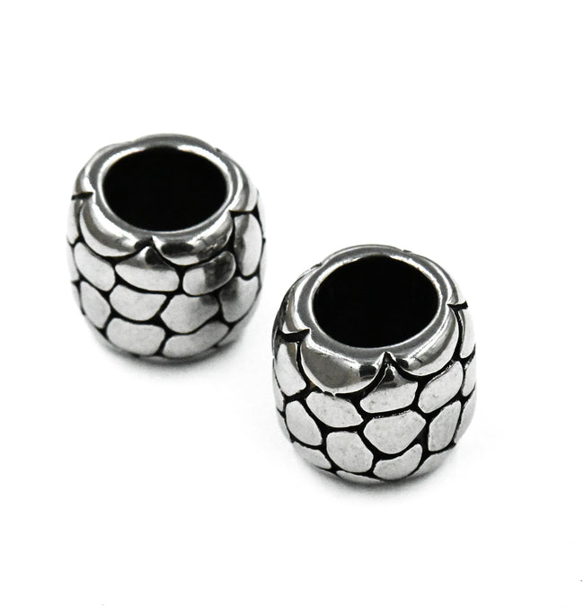 Stainless Steel Beads, Large Hole Beads, Barrel, Antique Silver, 12x11mm Hover Image