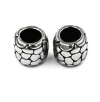 Stainless Steel Beads, Large Hole Beads, Barrel, Antique Silver, 12x11mm