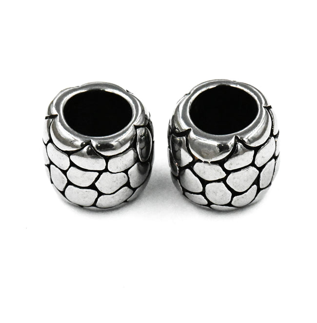 Stainless Steel Beads, Large Hole Beads, Barrel, Antique Silver, 12x11mm Main Image