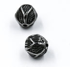 Stainless Steel Beads, Round, Antique Silver, 9.5mm