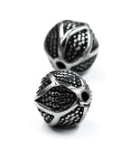 Stainless Steel Beads, Round, Antique Silver, 9.5mm