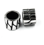 Stainless Steel Beads, Large Hole Beads, Column, Antique Silver, 11.5x9.5mm