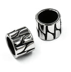 Stainless Steel Beads, Large Hole Beads, Column, Antique Silver, 11.5x9.5mm