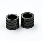 Stainless Steel Tube Beads, Grooved, Column, Gunmetal -1pc