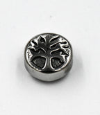 304 Stainless Steel Beads, Flat Round with Tree of Life, Antique Silver or Gold 10x5.5mm -1pc