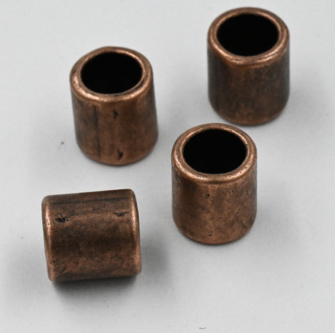 Antique Silver Copper, Bronze Tibetan Style Rondelle Column, 9x8mm Spacer Beads -25