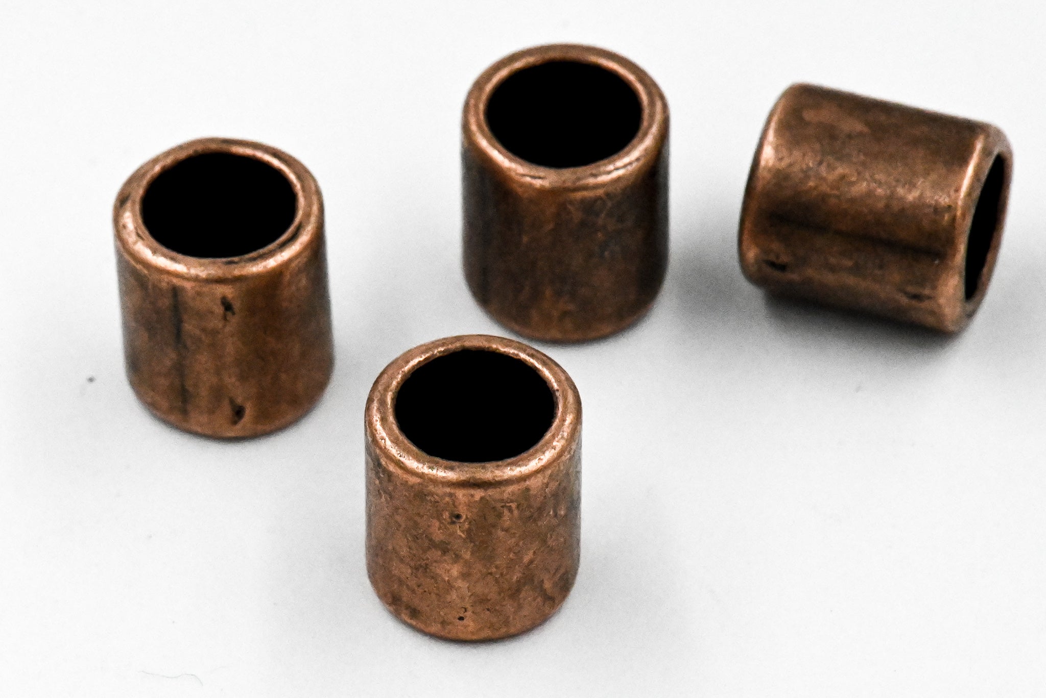 Antique Silver Copper, Bronze Tibetan Style Rondelle Column, 9x8mm Spacer Beads -25