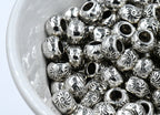 Antique Silver Tibetan Style Rondelle Sun Spacer Beads -50