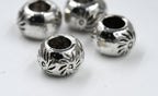 Antique Silver Tibetan Style Rondelle Sun Spacer Beads -50