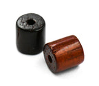 Natural Wood Beads, Column, Saddle Brown, 7x6mm
