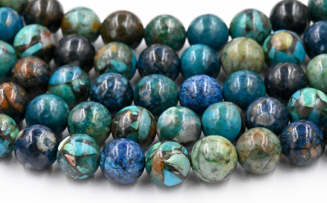 Azurite Beads, 6mm, 8mm A grade Full Strand Hover Image