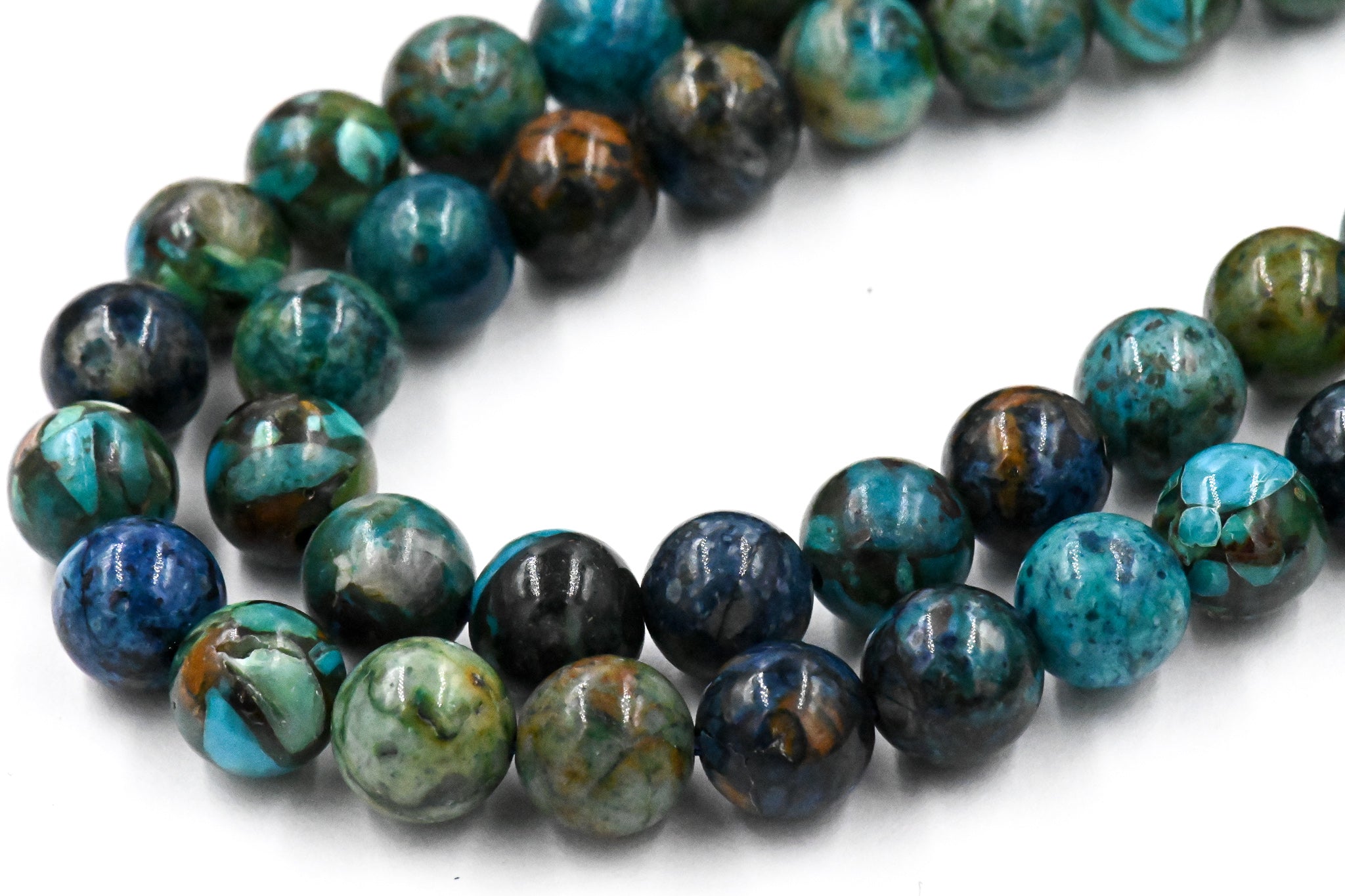 Azurite Beads, 6mm, 8mm A grade Full Strand