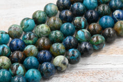 Azurite Beads, 6mm, 8mm A grade Full Strand